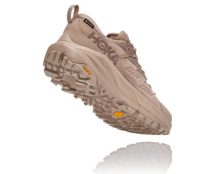 Hoka Australia One One Kaha Low GORE-TEX - Womens Trail Shoes Beige - UYZTI-7459